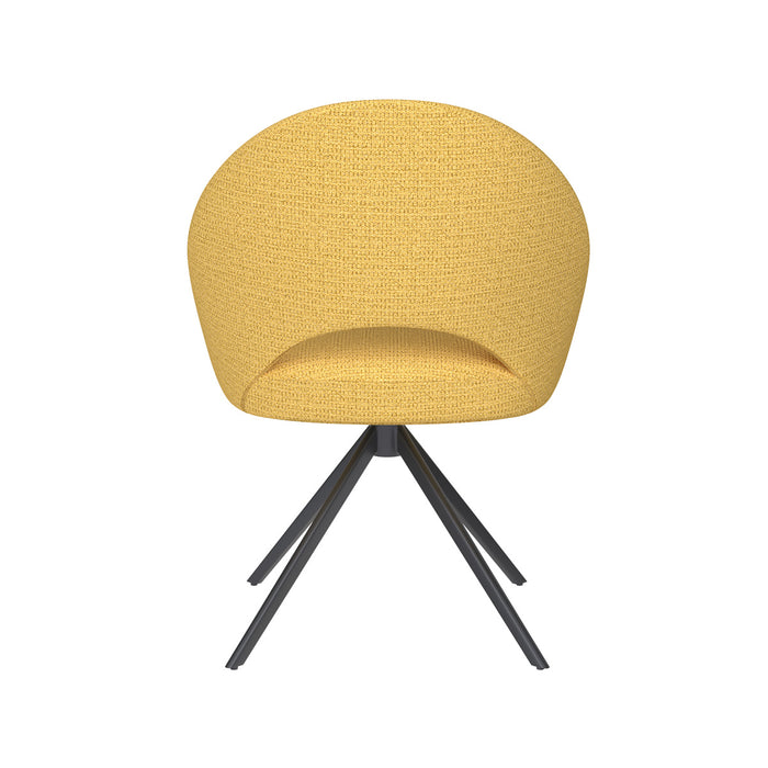 Giga Meubel - Eetkamerstoel Taupe - Metaal Zwart - Mick