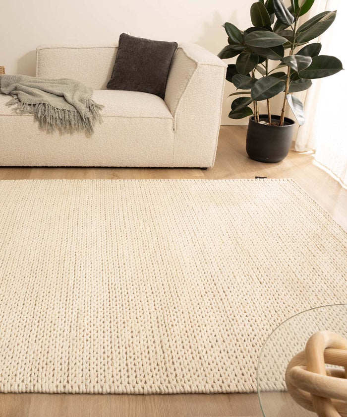 Nordic Weavers Wollen vloerkleed - Hyssing ivoor - 300x400 cm