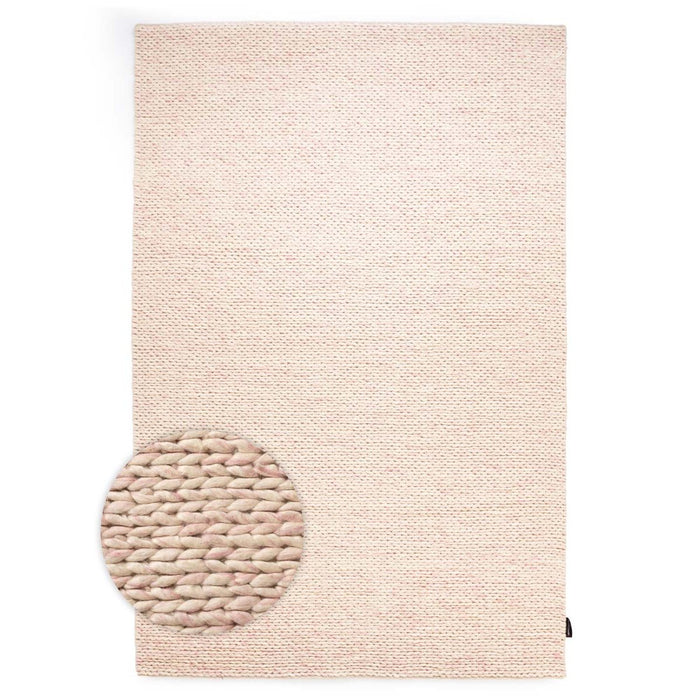 Nordic Weavers Wollen vloerkleed - Hyssing crème|roze - 240x340 cm