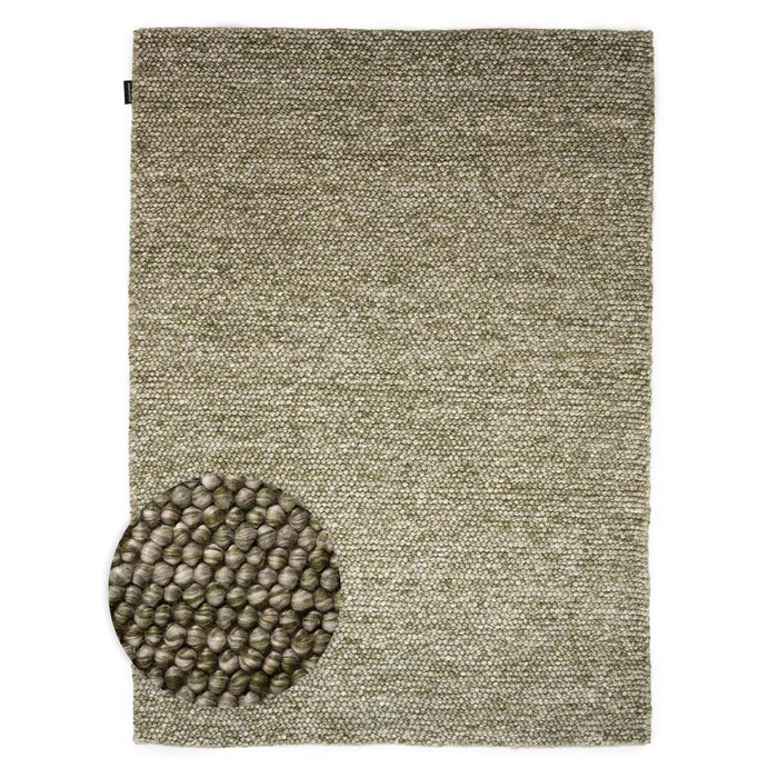 Nordic Weavers Wollen vloerkleed - Fjell olijfgroen - 160x240 cm