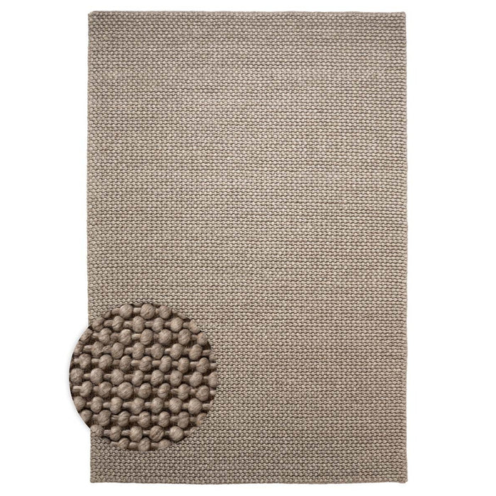 Nordic Weavers Wollen vloerkleed - Løkke zandkleur - 160x240 cm