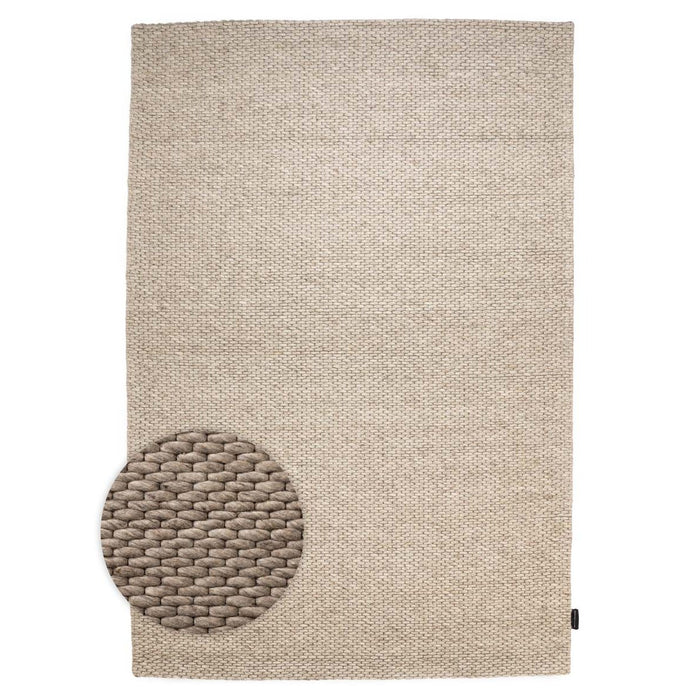 Nordic Weavers Wollen vloerkleed - Vridning zandkleur - 200x300 cm