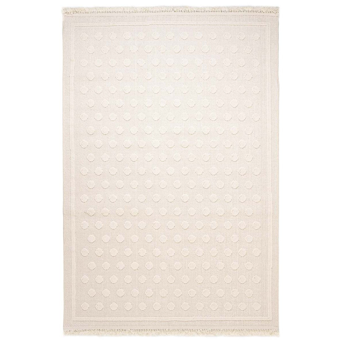 Nordic Weavers Japandi vloerkleed - Knit Dots wit - 240x340 cm