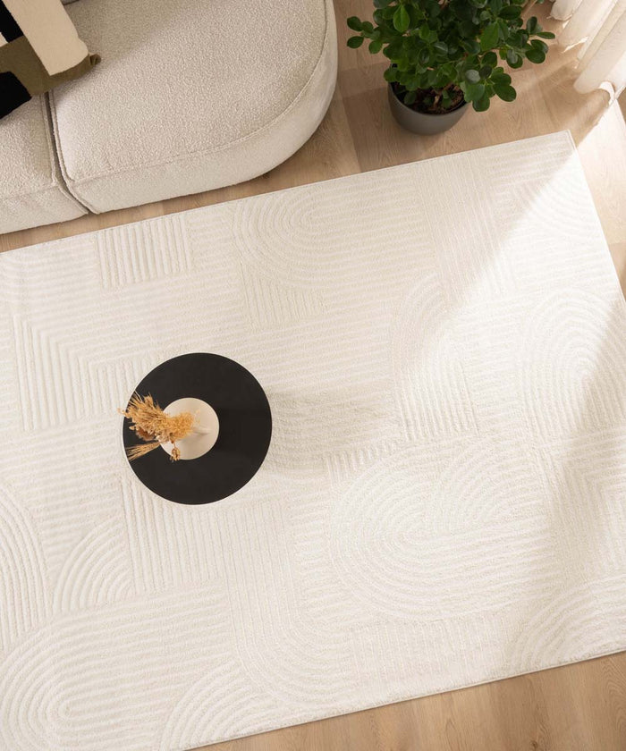 Nordic Weavers Scandinavisch vloerkleed - Contour Bend crème - 100x200