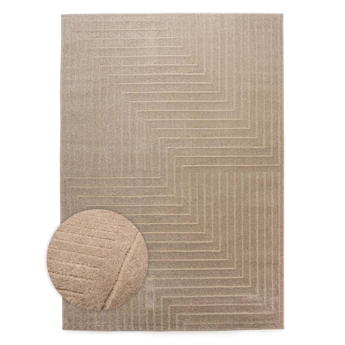 Nordic Weavers Vierkant vloerkleed Scandinavisch - Contour Edge beige