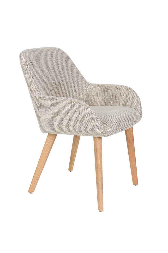 Giga Meubel - Eetkamerstoel Bruin|Naturel - Loua - Set van 2