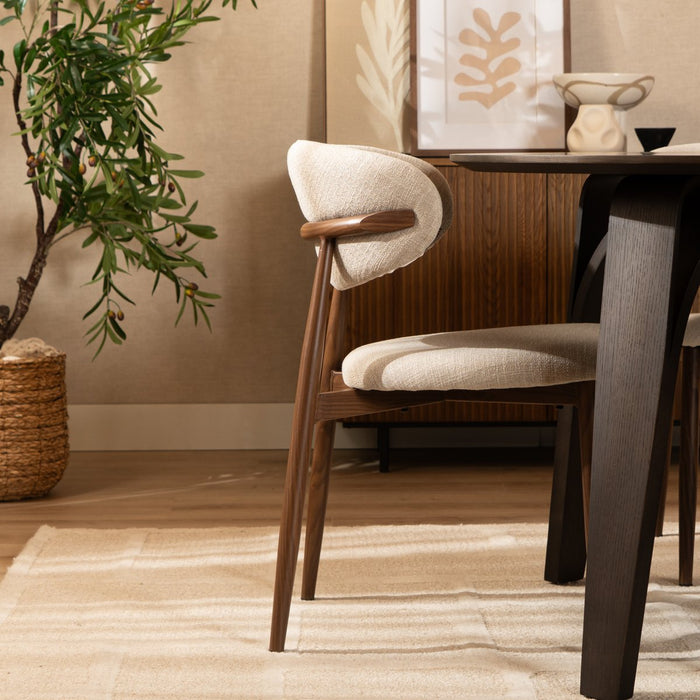 Bronx71 Eetkamerstoel Lara linnen taupe