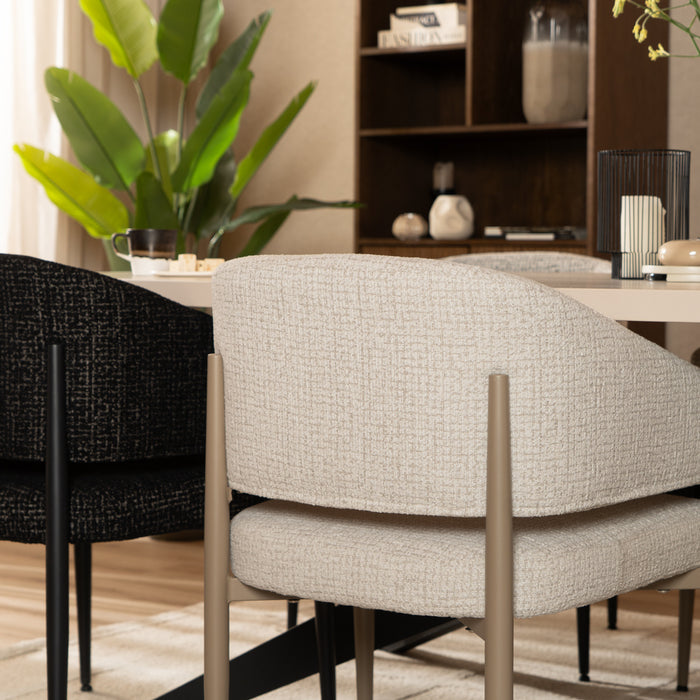 Bronx71 Eetkamerstoel Armin gemêleerde stof beige