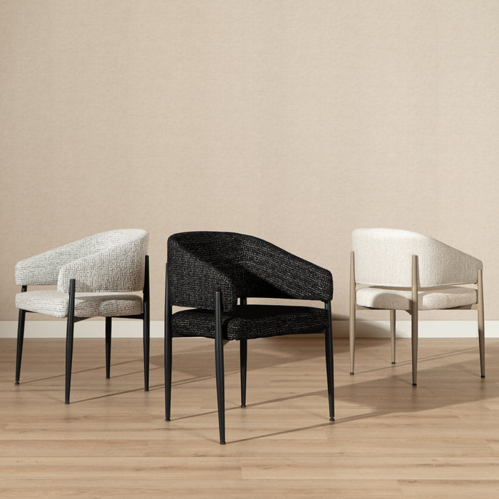 Bronx71 Eetkamerstoel Armin gemêleerde stof beige