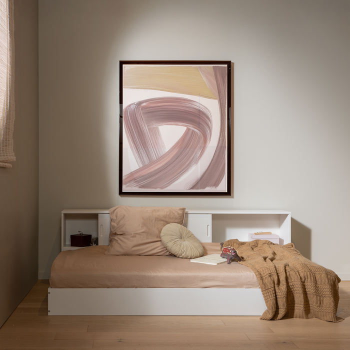 WOOOD Carter Bed - Grenenhout - Wit - 90x200