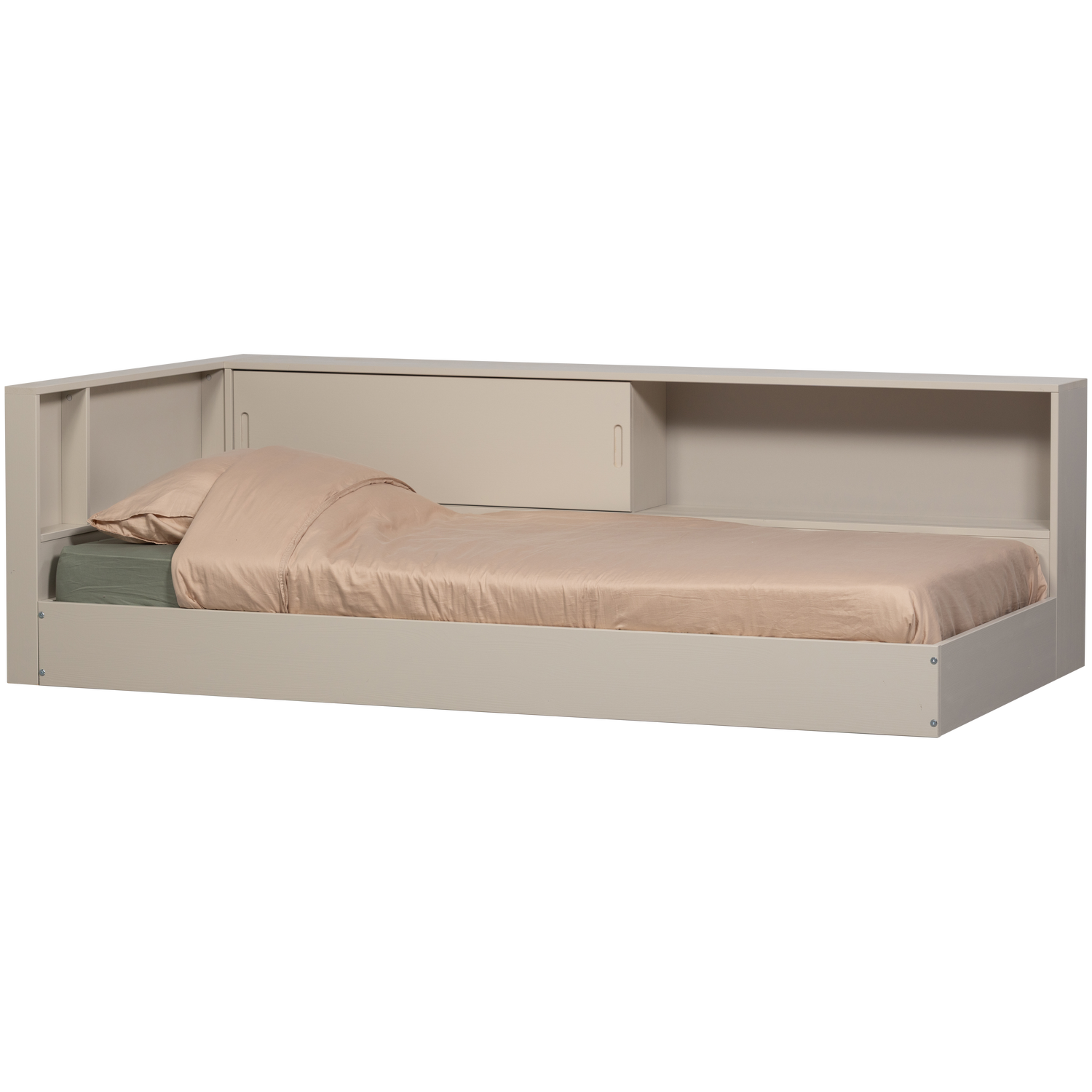 WOOOD Carter Hoekbed Links|Rechts - Grenenhout - Dust|Beige - 90x200