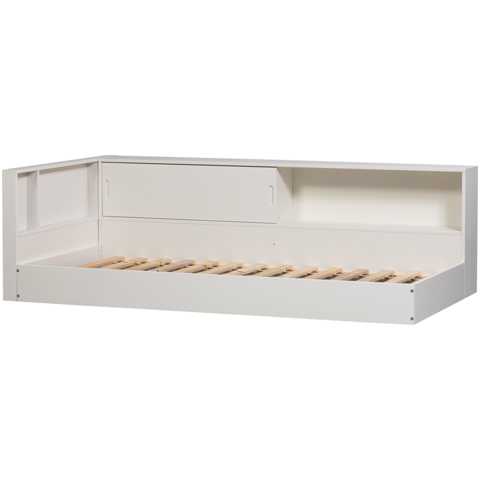 WOOOD Carter Hoekbed Links|Rechts - Grenenhout - Wit - 90x200