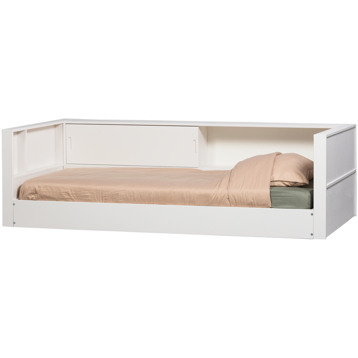 WOOOD Carter Bedbank - Grenenhout - Wit - 90x200