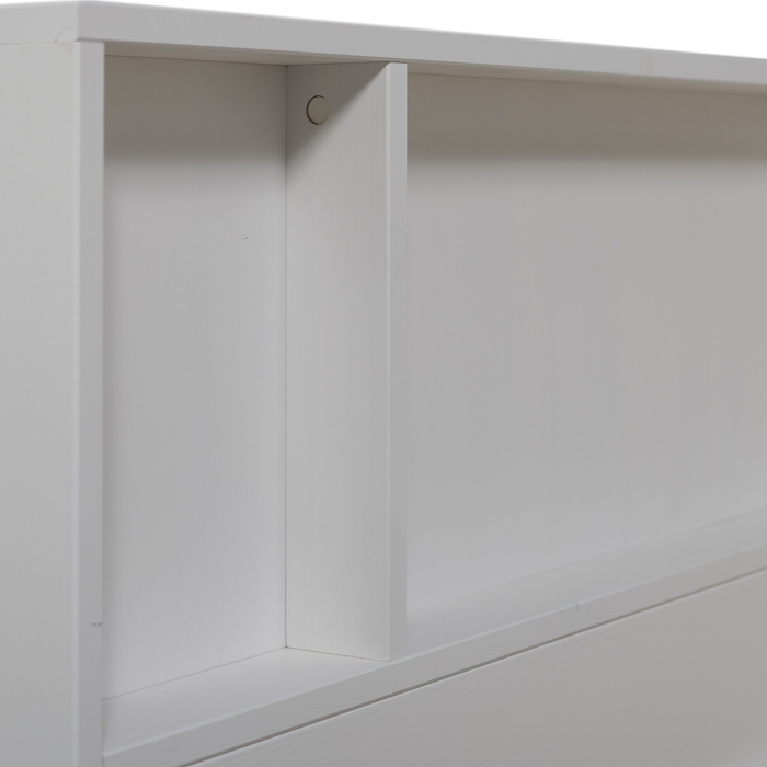 WOOOD Carter Bedbank - Grenenhout - Wit - 90x200