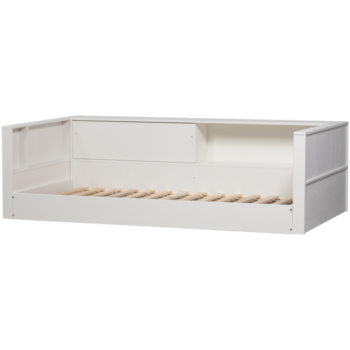 WOOOD Carter Bedbank - Grenenhout - Wit - 90x200