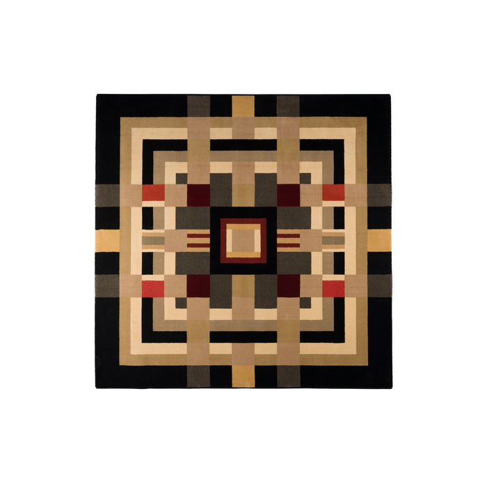 Bold Monkey Urban Maze Vloerkleed 160 x 160 cm - Meerkleurig