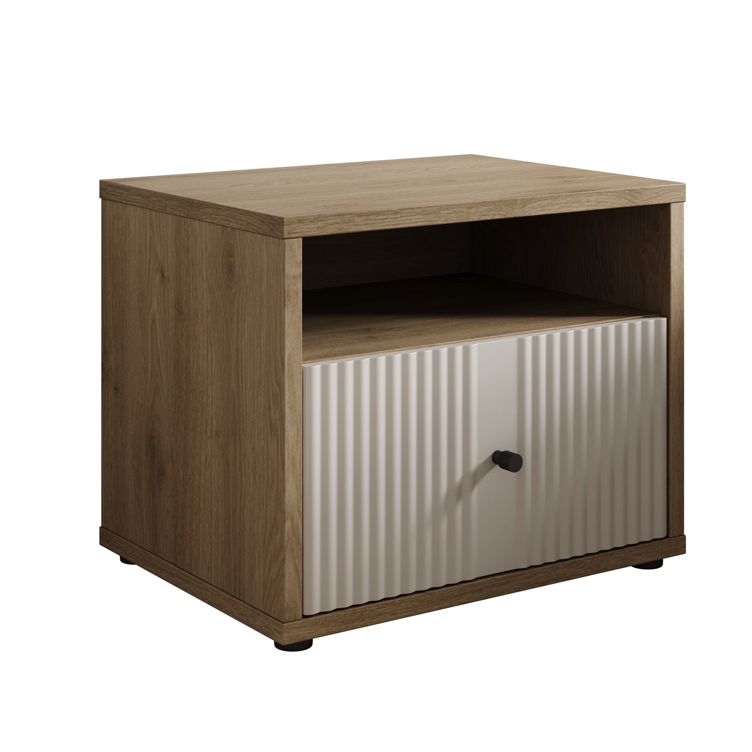 Meubella - Nachtkastje Riggs - Beige - 55 cm