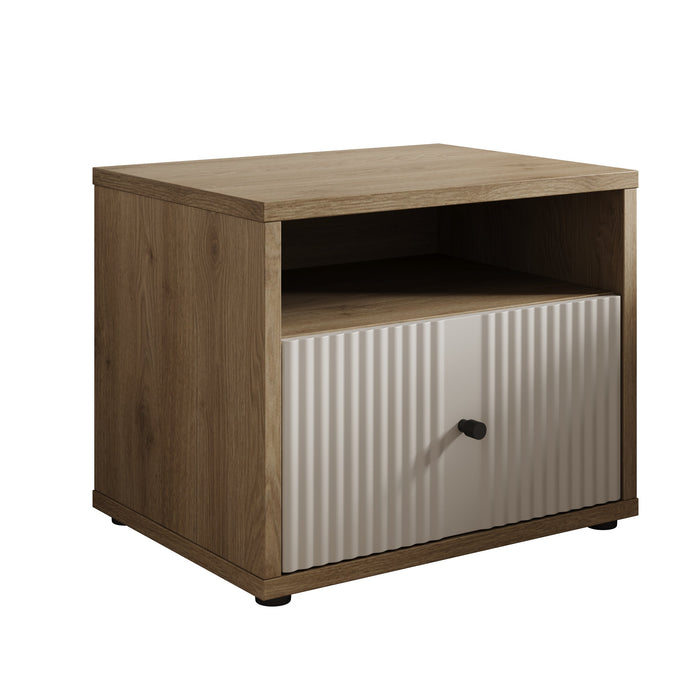 Meubella - Nachtkastje Riggs - Beige - 55 cm