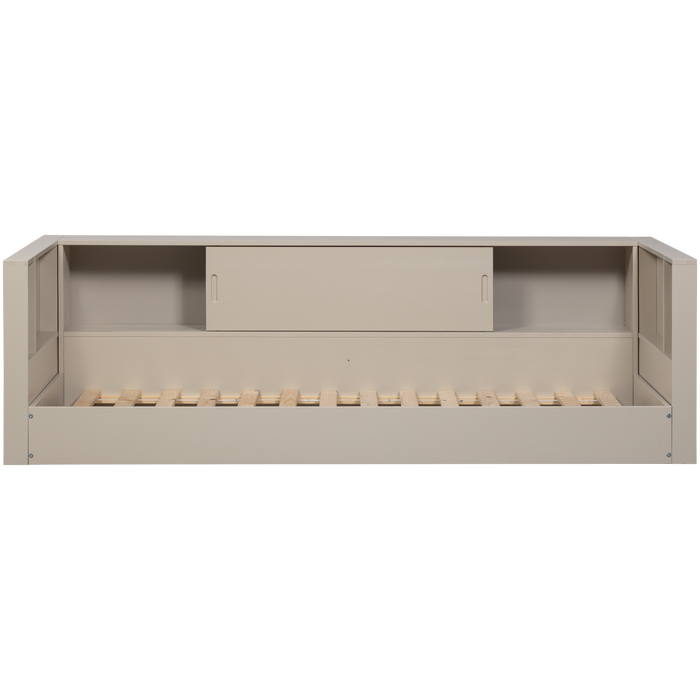 WOOOD Carter Bedbank - Grenenhout - Dust|Beige - 90x200