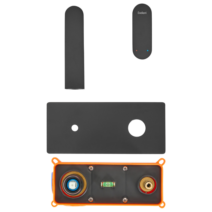 Beliani - CHUNGARA - Wandgemonteerde mengkraan - Zwart - Messing