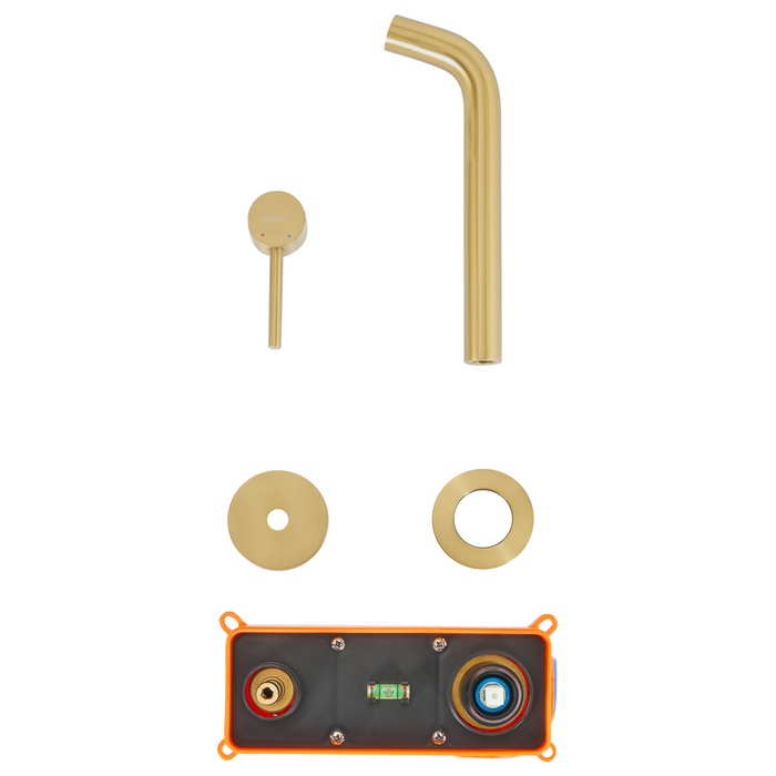 Beliani - TRAFUL - Wandgemonteerde mengkraan - Goud - Messing