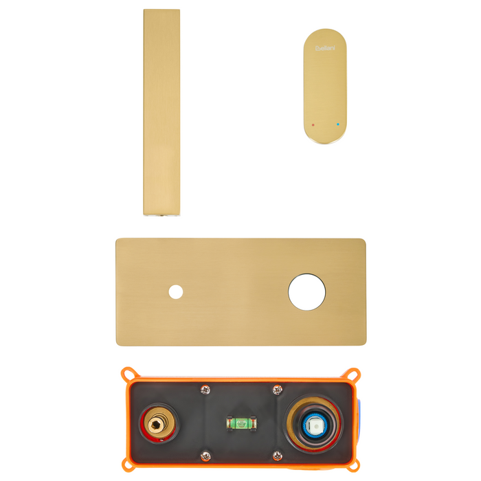 Beliani - DICHATO - Wandgemonteerde mengkraan - Goud - Messing