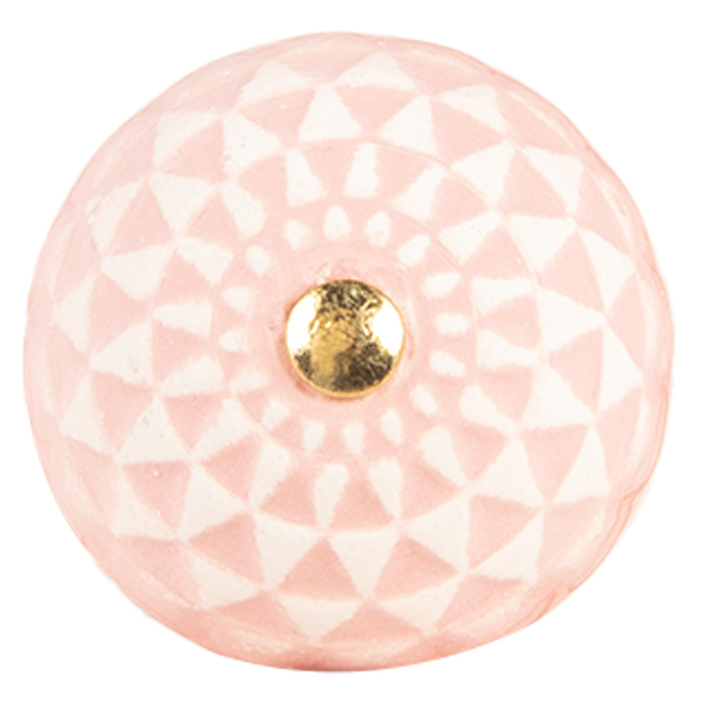 Clayre & Eef Deurknop Ø 4x3 cm Roze Keramiek