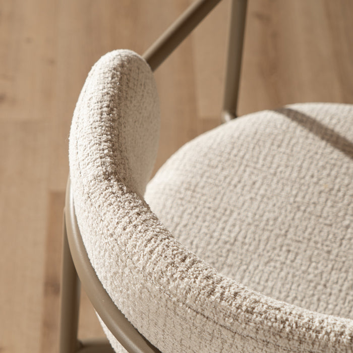 Bronx71 Eetkamerstoel Nicky gemêleerde stof beige