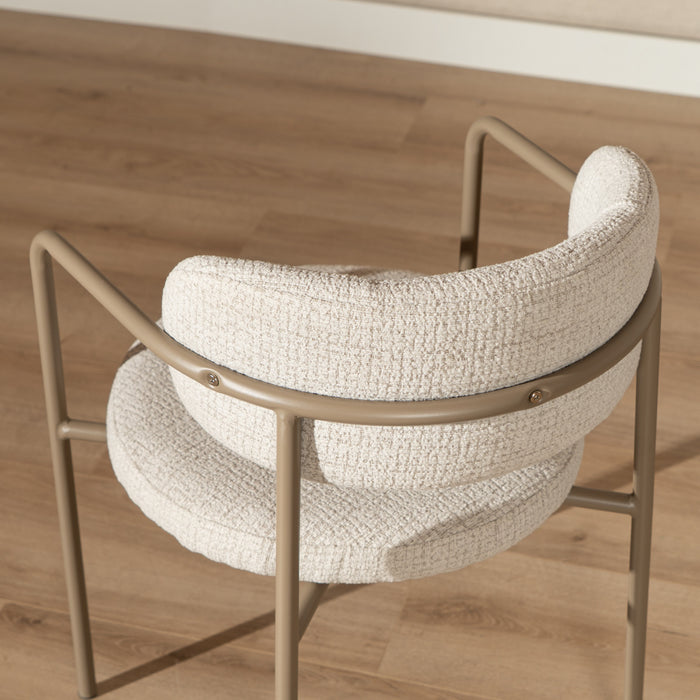 Bronx71 Eetkamerstoel Nicky gemêleerde stof beige