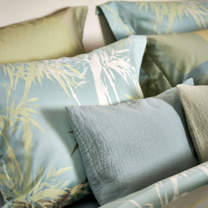 Palm Paradise Dekbedovertrek Thyme | 140 x 200|220 cm | Groen | Blauw