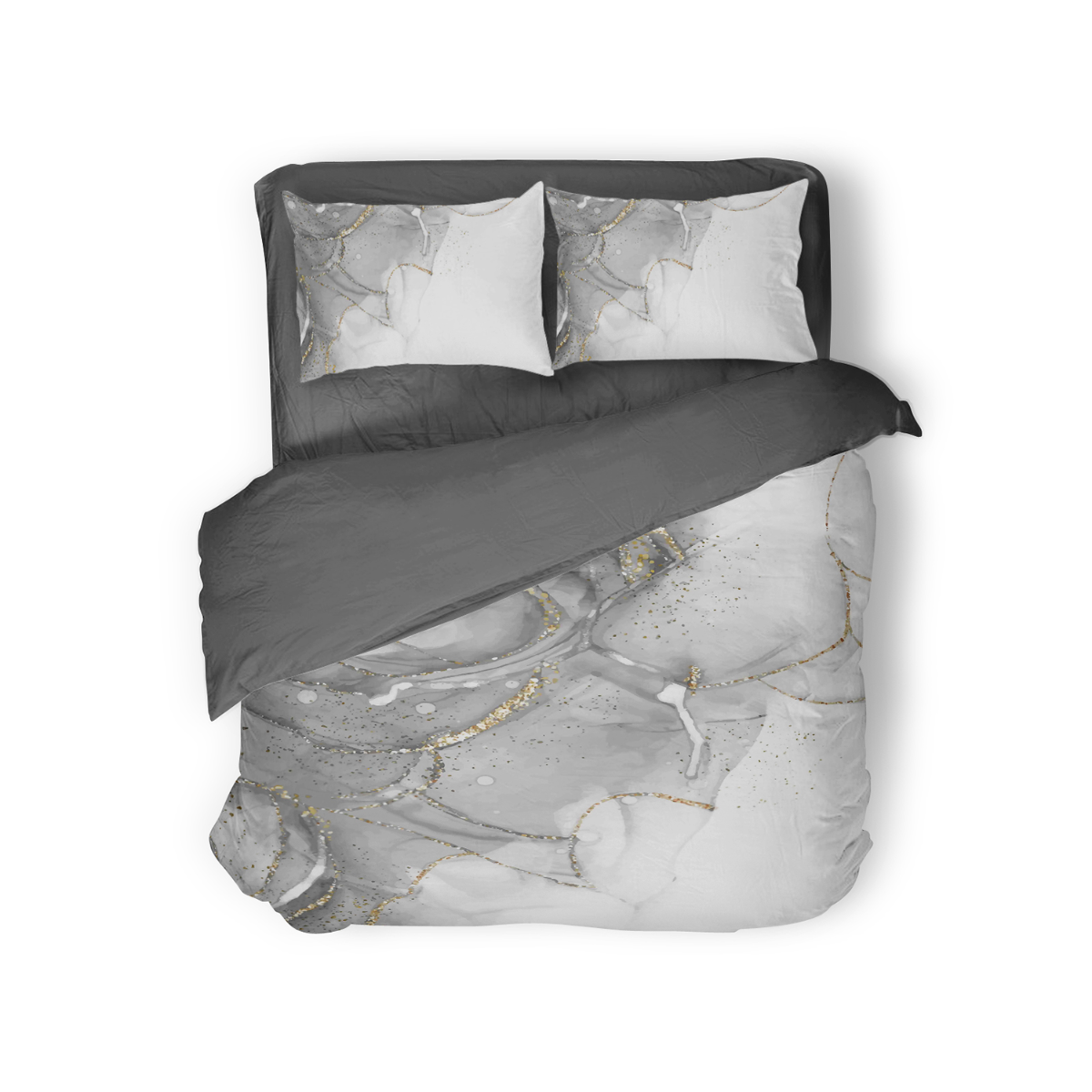 Eleganzzz Dekbedovertrek Micropercal Mystic Nights - soft grey