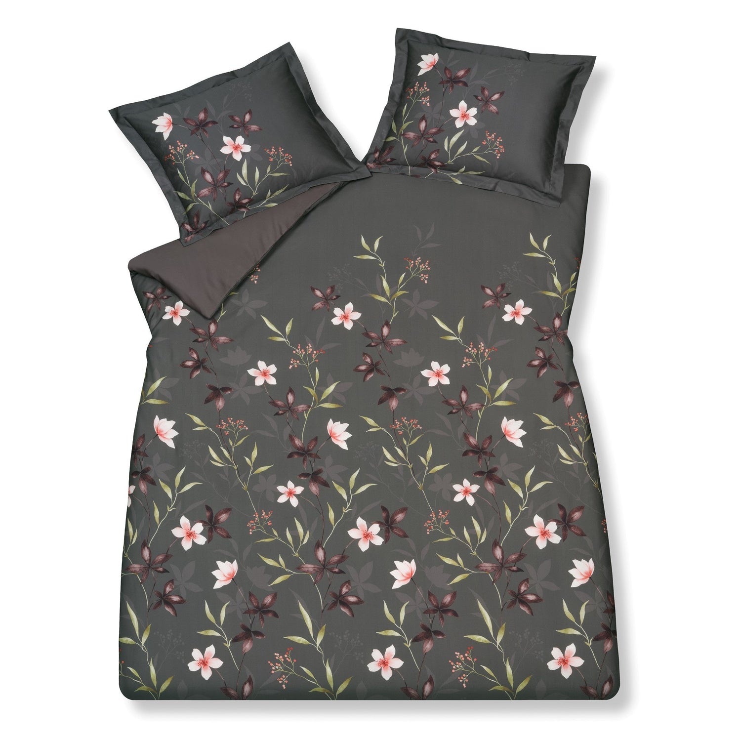 Mystery Dekbedovertrek | 200 x 200|220 cm | Zwart | Grijs