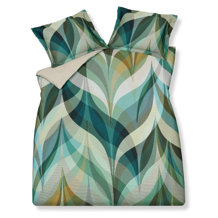 Urban Dekbedovertrek | 240 x 200|220 cm | Groen | Blauw | Satijnkatoen