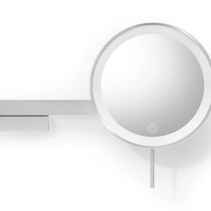 Linea Led Make Up Spiegel Wand | Grijs | Staal