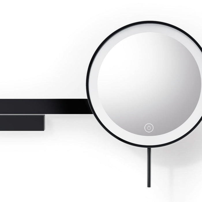 Linea Led Make Up Spiegel Wand | Zwart | Staal