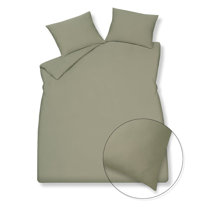 Pure 84 Dekbedovertrek Thyme | 140 x 200|220 cm | Groen | Satijnkatoen