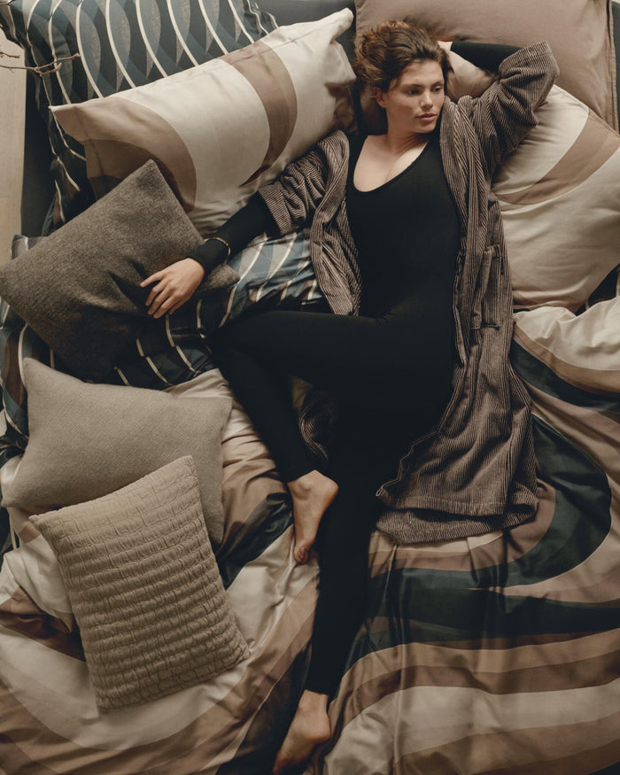 Mirage Dekbedovertrek | 140 x 200|220 cm | Bruin | Blauw