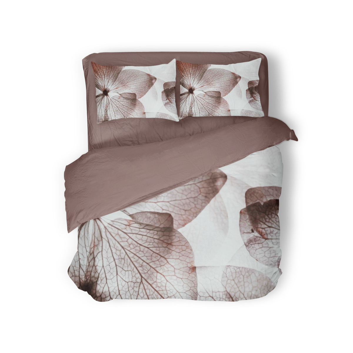 Eleganzzz Dekbedovertrek Micropercal Blossom Dreams - taupe