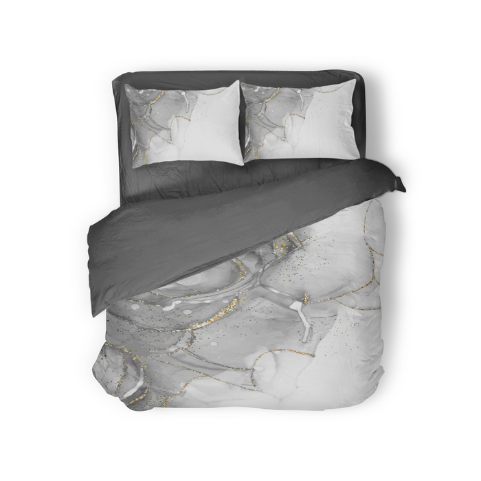 Eleganzzz Dekbedovertrek Micropercal Mystic Nights - soft grey