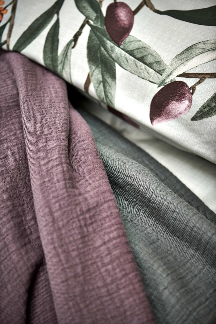 Olive Dekbedovertrek | 140 x 200|220 cm | Groen | Satijnkatoen