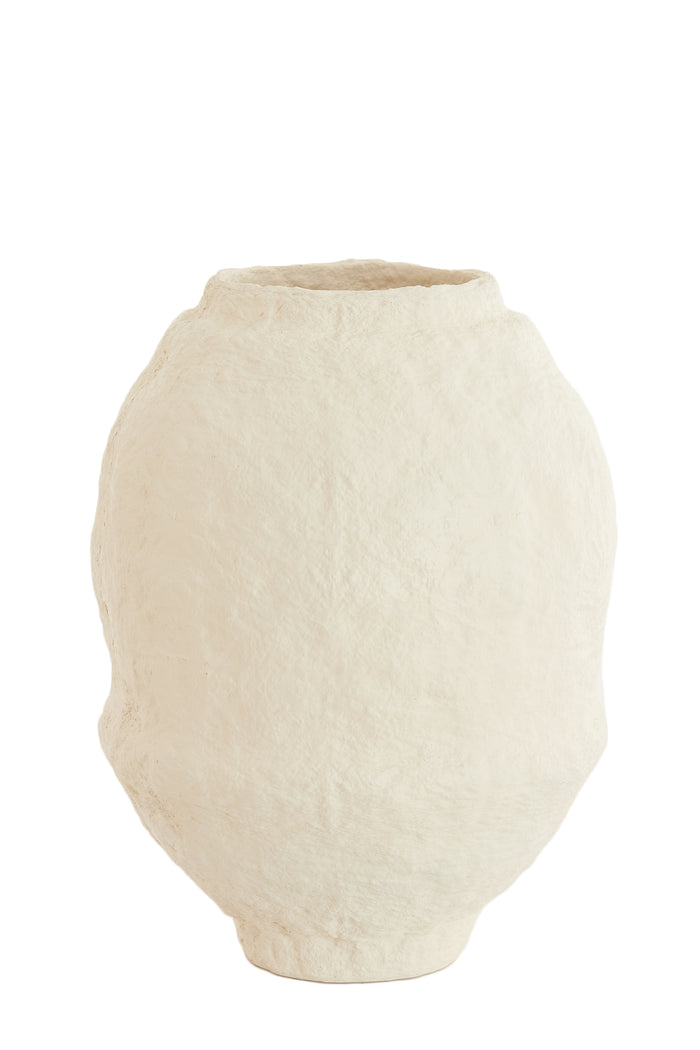 Light & Living Light&living Vaas deco Ø45x60 cm LEANO mat crème