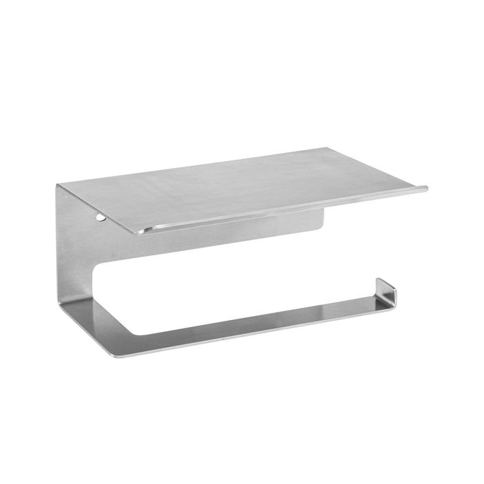 XIVADA WC Rolhouder Zeus - Met plankje - Inclusief schroefset - Zilver