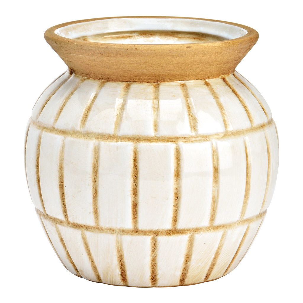 SVJ Vaas Tess - 16x16x16 cm - Keramiek - Wit