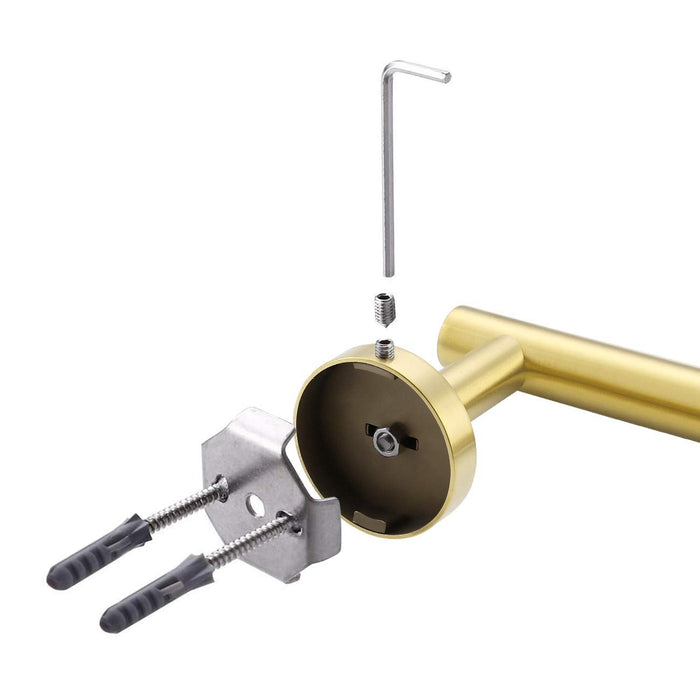 XIVADA Toiletrolhouder Mano - Inclusief schroefset - Rvs - Goud