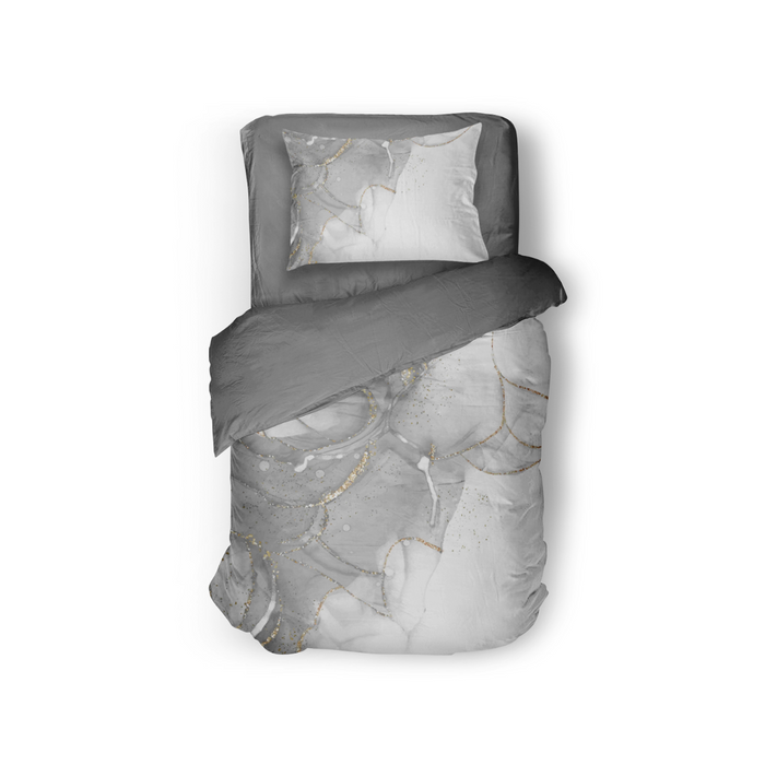 Eleganzzz Dekbedovertrek Micropercal Mystic Nights - soft grey