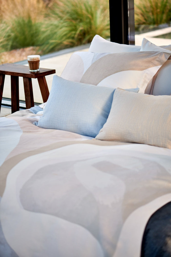 Elements Dekbedovertrek | 140 x 200|220 cm | Grijs | Beige | Blauw