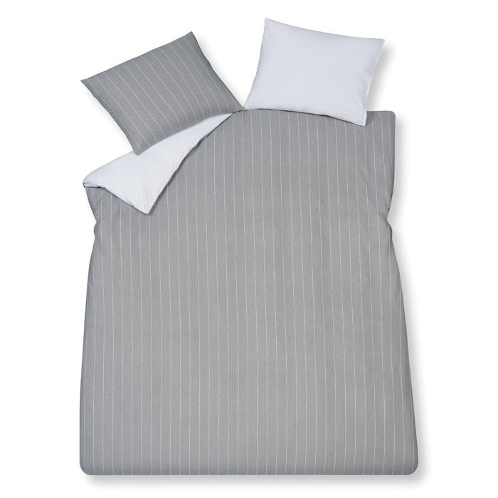 Dekbedovertrek Home Puglia Grey | 140 x 200|220 cm | Grijs | Katoen