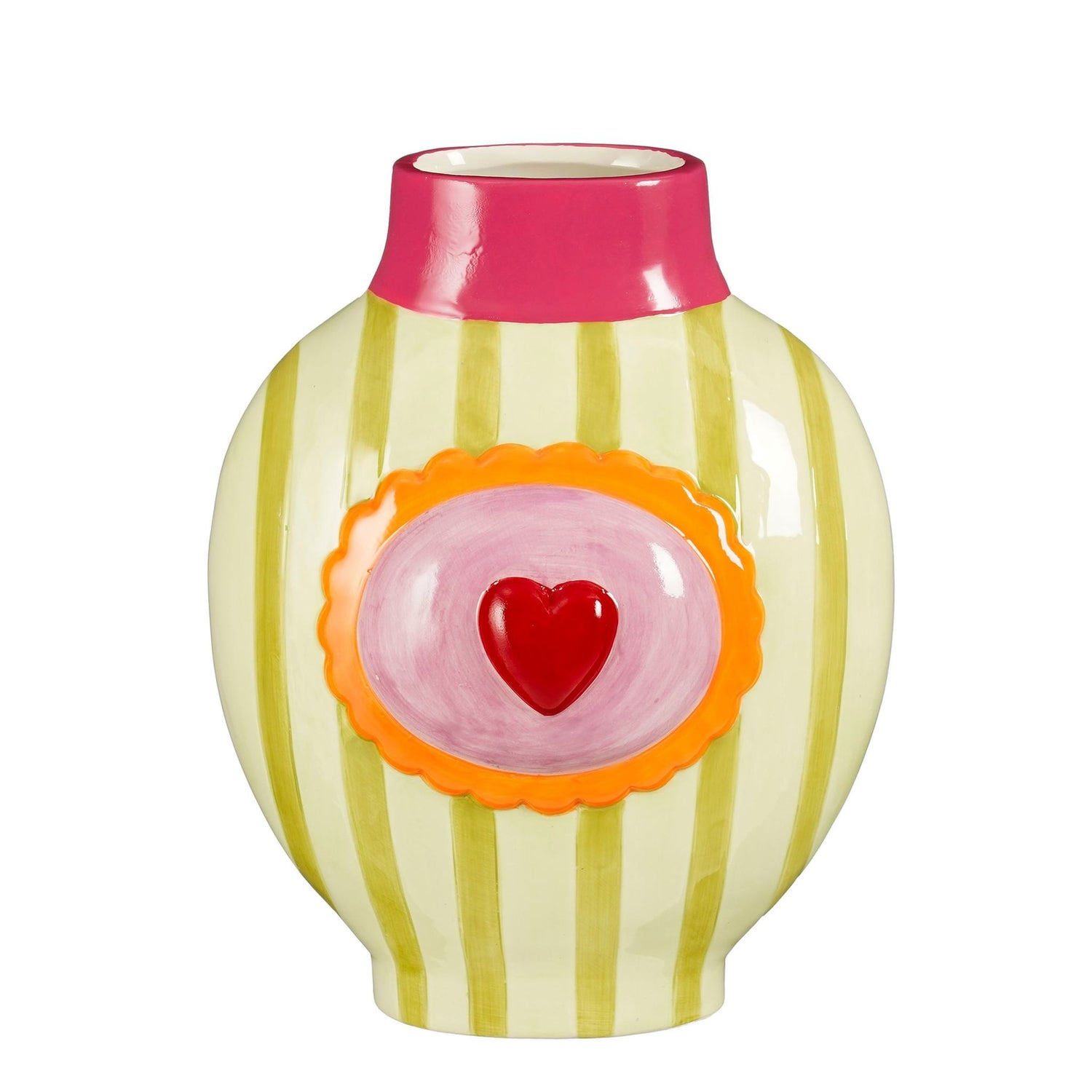 Mica Decorations Vaas Wety - 22x15x28 cm - Dolomiet - Geel