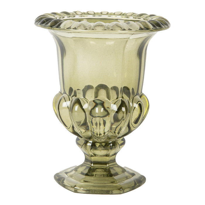 Clayre & Eef Vaas Ø 12x14 cm Groen Glas