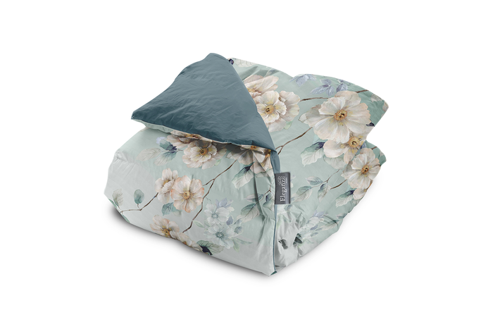 Eleganzzz Dekbedovertrek Micropercal Wildflower - light blue